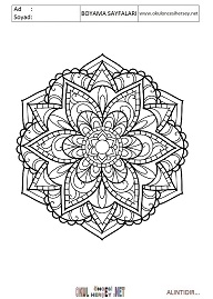 Mandala boyama sayfaları